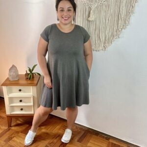 Vestido Raia Cinza